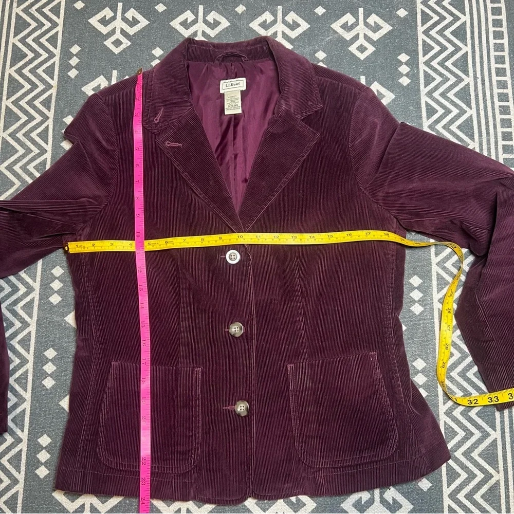 L.L. Bean Women's Corduroy Blazer burgundy 10P